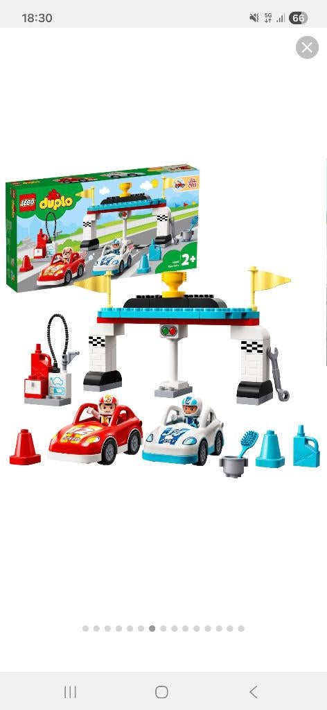 Duplo 10947 race autos, Overige thema's, Ophalen of Verzenden, Zo goed als nieuw, Compleet