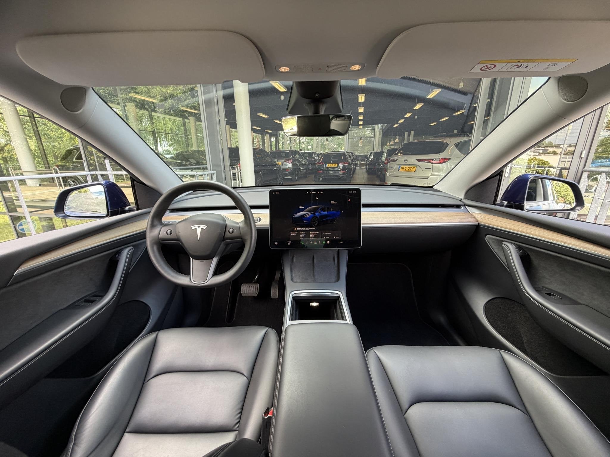 Tesla Model Y Long Range AWD 75 kWh 351PK | SOH 89.9% | Pano, Auto's, Tesla, Stof, Gebruikt, 495 min, Blauw