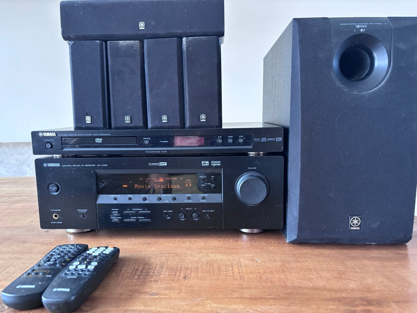 Yamaha Home Cinema Set met DVD-speler en 5.1 geluid, Gebruikt, 70 watt of meer, 5.1-systeem, Dvd-speler