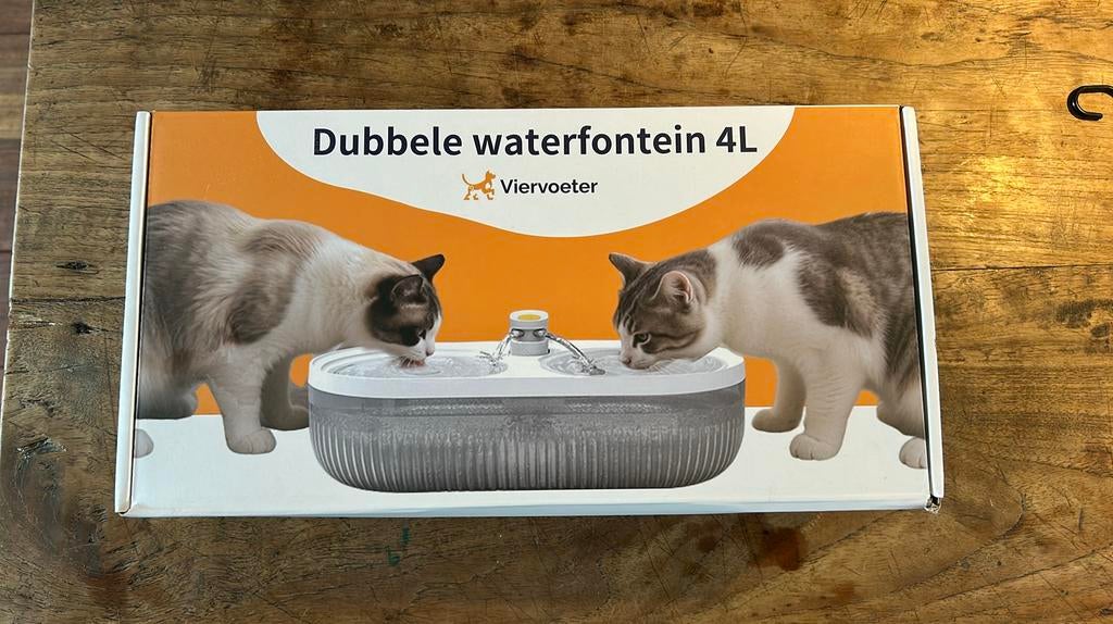 Viervoeter dubbele waterfontein kat, Dieren en Toebehoren, Katten-accessoires, Ophalen of Verzenden, Nieuw