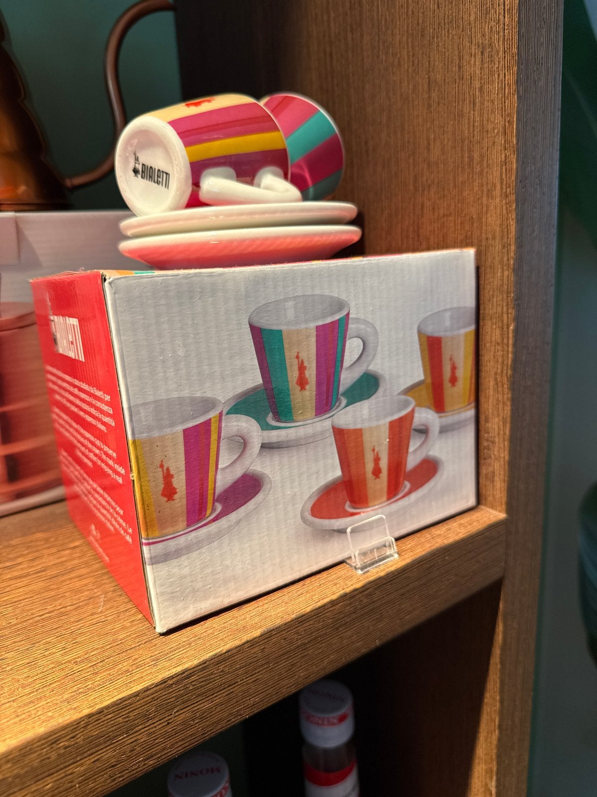 Bialetti espressokopjes met schotels, set van 4, Overige merken, Keramiek, Nieuw, Ophalen of Verzenden