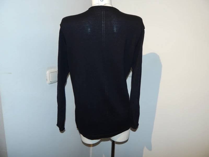 Acne fijn gebreid merino wollen vest baggy look S/M, Verzenden, Zwart, Acne, Zo goed als nieuw