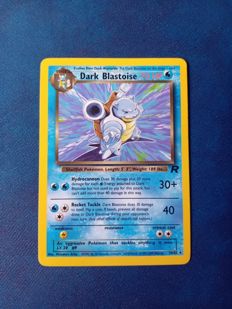 Dark Blastoise 20/82 non holo, Hobby en Vrije tijd, Verzamelkaartspellen | Pokémon, Ophalen, Gebruikt, Losse kaart, Foil