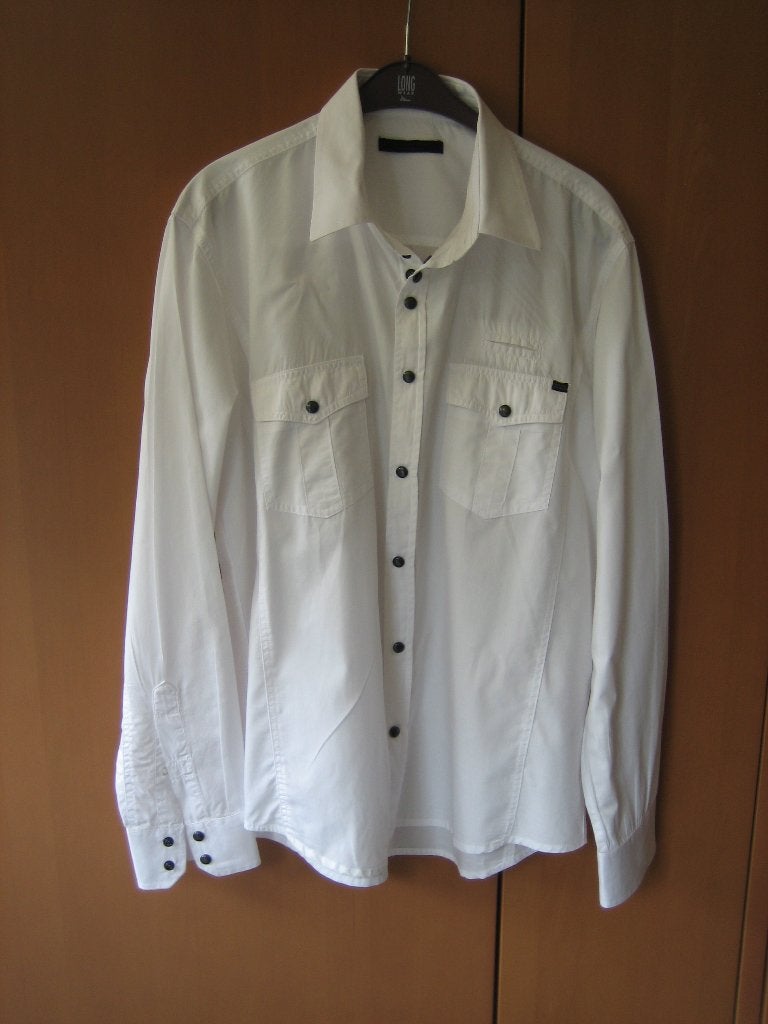 Sportief wit overhemd JACK & JONES maat XL, Snazzeys, Wit, Ophalen of Verzenden, Zo goed als nieuw, Halswijdte 43/44 (XL)