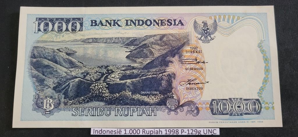 Indonesië 1000 Rupiah 1998 P-129g UNC Bankbiljet, Postzegels en Munten, Bankbiljetten | Azië, Ophalen of Verzenden