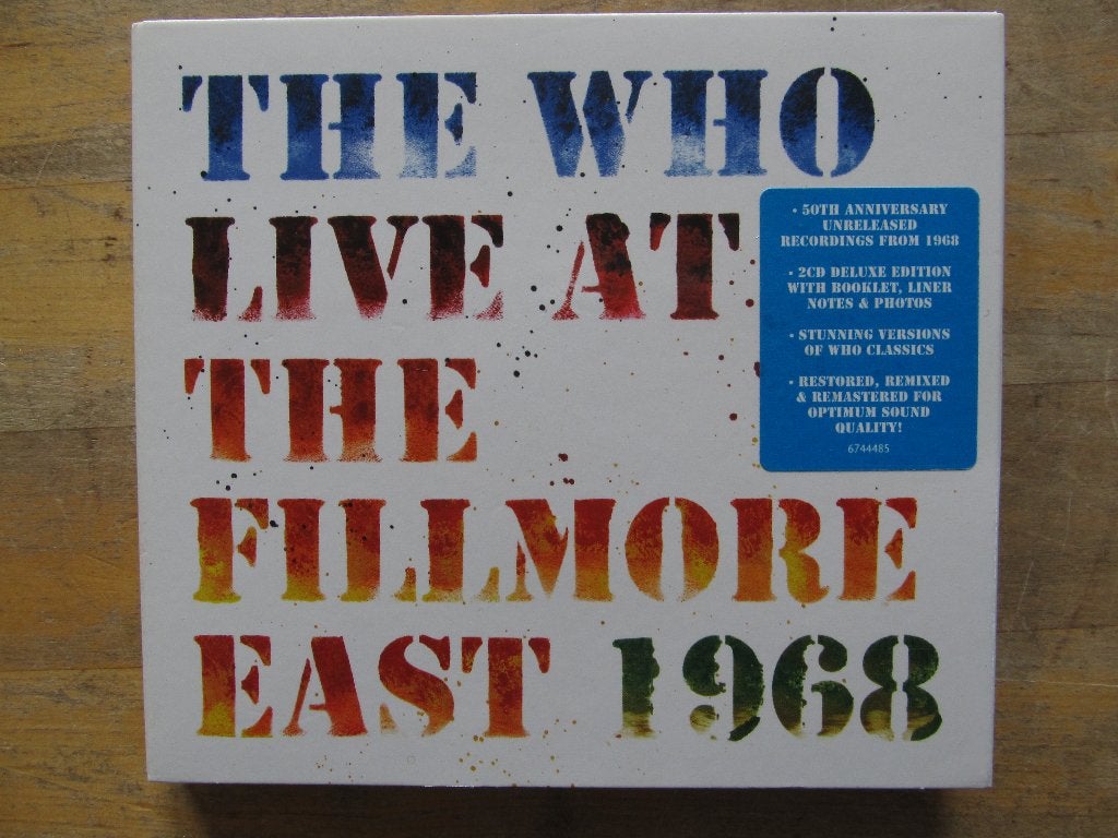 2CD Who Live at the Fillmore East 1968 DeLuxe edition, Ophalen of Verzenden, Zo goed als nieuw, Live-album, Bonusmateriaal