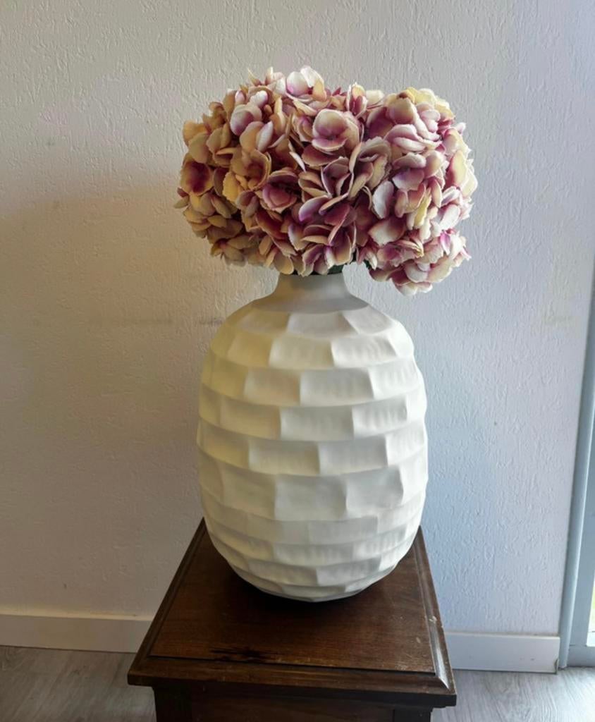 Hortensia kunstbloemen boeket roze crème nieuw, Ophalen of Verzenden, Zo goed als nieuw