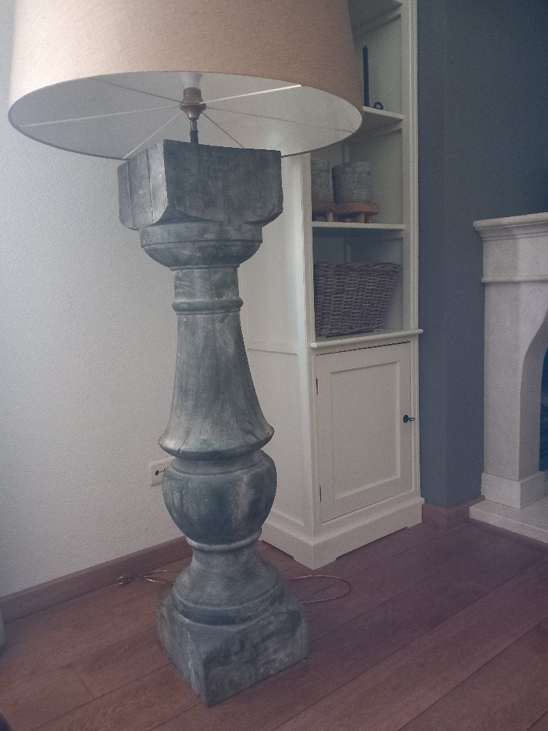 robuuste grote xxl balusterlamp met kap 1.80m, Ophalen, Landelijke unieke Hoffz Aura industrieel lamp, Overige fittingen, Zo goed als nieuw