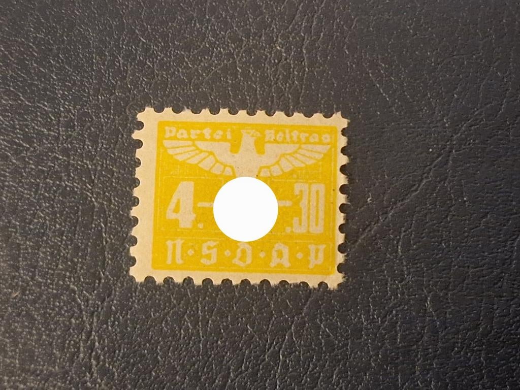NSDAP contributiezegel Duitsland, Verzamelen, Ophalen of Verzenden, Duitsland, Embleem of Badge