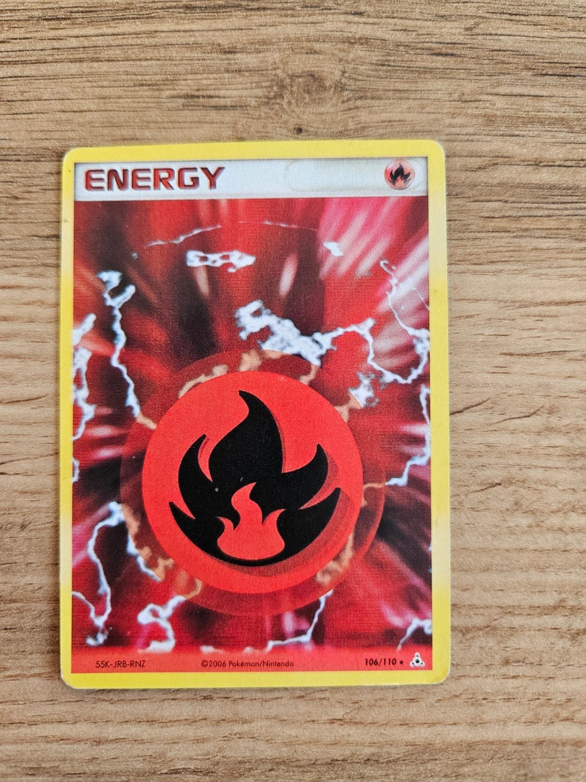 Pokémon Fire Energy Kaart (106/110) - Holofoil, Ophalen of Verzenden, Zo goed als nieuw, Losse kaart, Foil