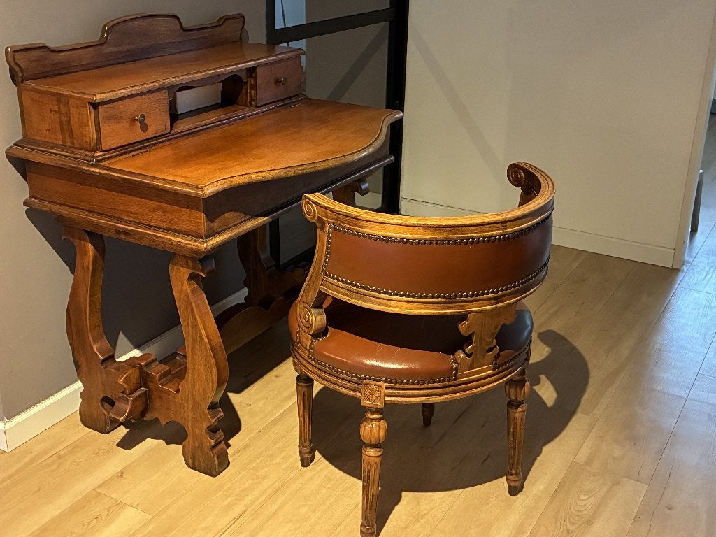 Houten, klassieke secretaire / schrijftafel (oud en gaaf), Huis en Inrichting, Kasten | Secretaires, Ophalen, Gebruikt, Klassiek