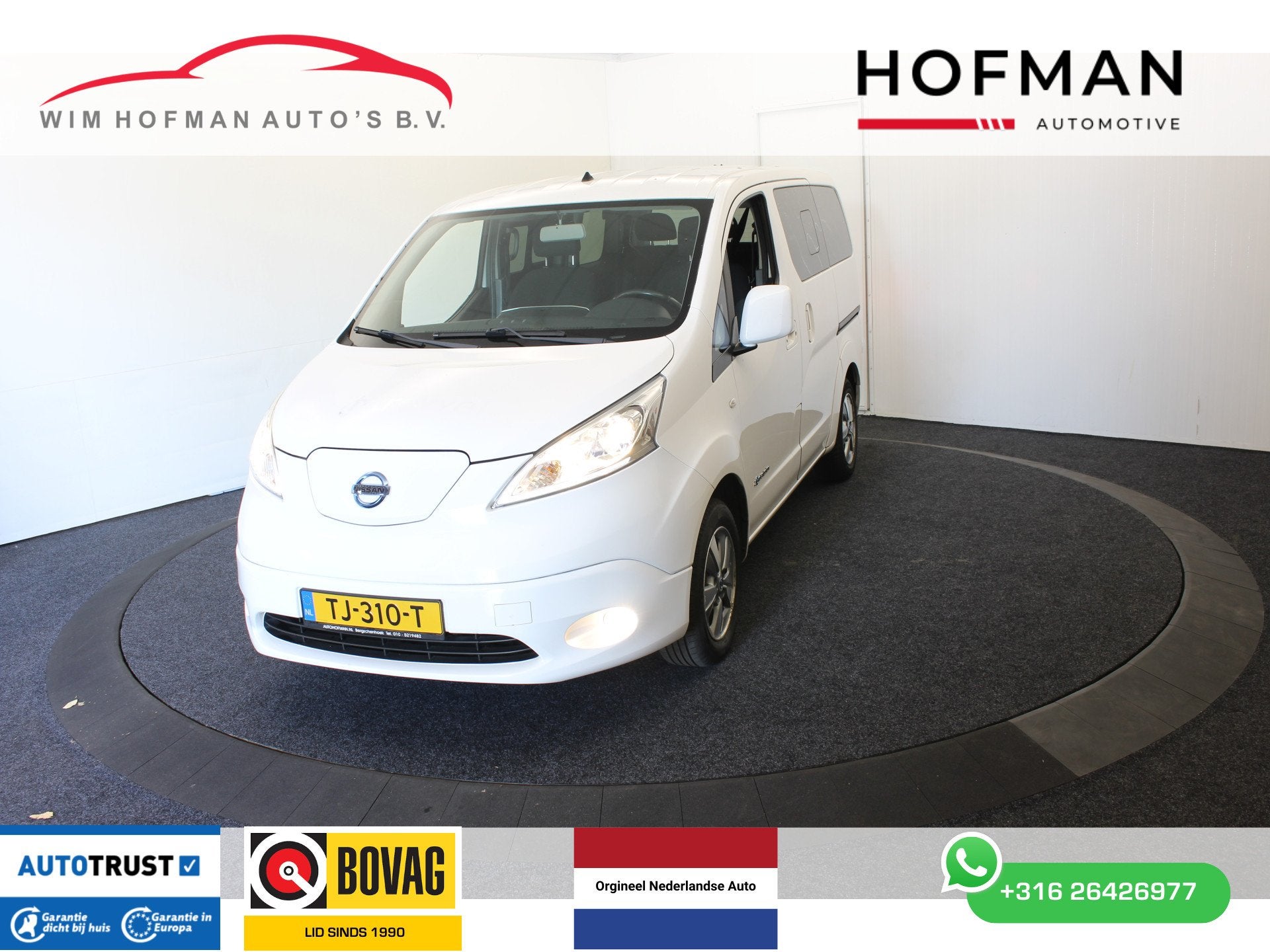 Nissan e-NV200 Evalia 40 kWh 2.Zero Edition 7pers Camera Nav, Auto's, Gebruikt, 7 stoelen, Wit, Origineel Nederlands