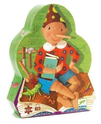 Djeco Pinokkio Puzzel - Leerzaam en Leuk! Vanaf 4-5 j, Ophalen of Verzenden, Meer dan 50 stukjes, Zo goed als nieuw, 2 tot 4 jaar