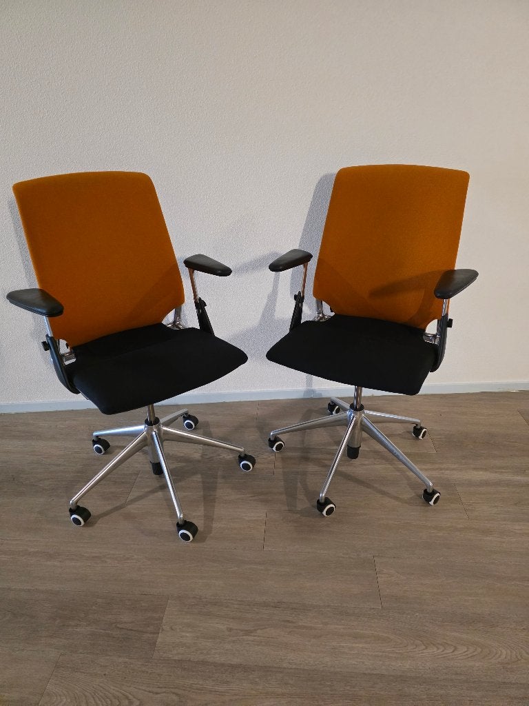 Bureaustoel vitra meda, Ophalen, Gebruikt, Oranje, Bureaustoel