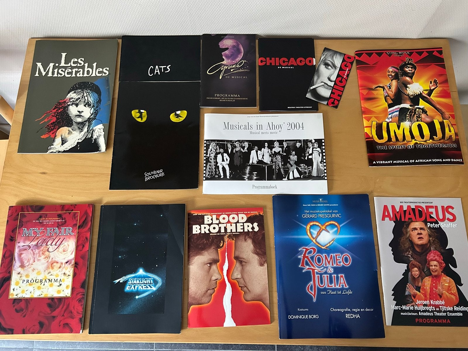 Musical brochures 1995-2005, Ophalen of Verzenden, Zo goed als nieuw, Overige typen