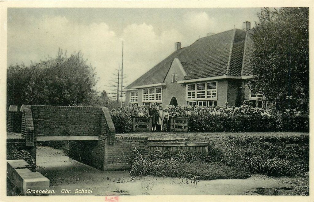 378-348-047 Groenekan Chr School, Verzamelen, Ansichtkaarten | Nederland, Verzenden, Voor 1920, Utrecht