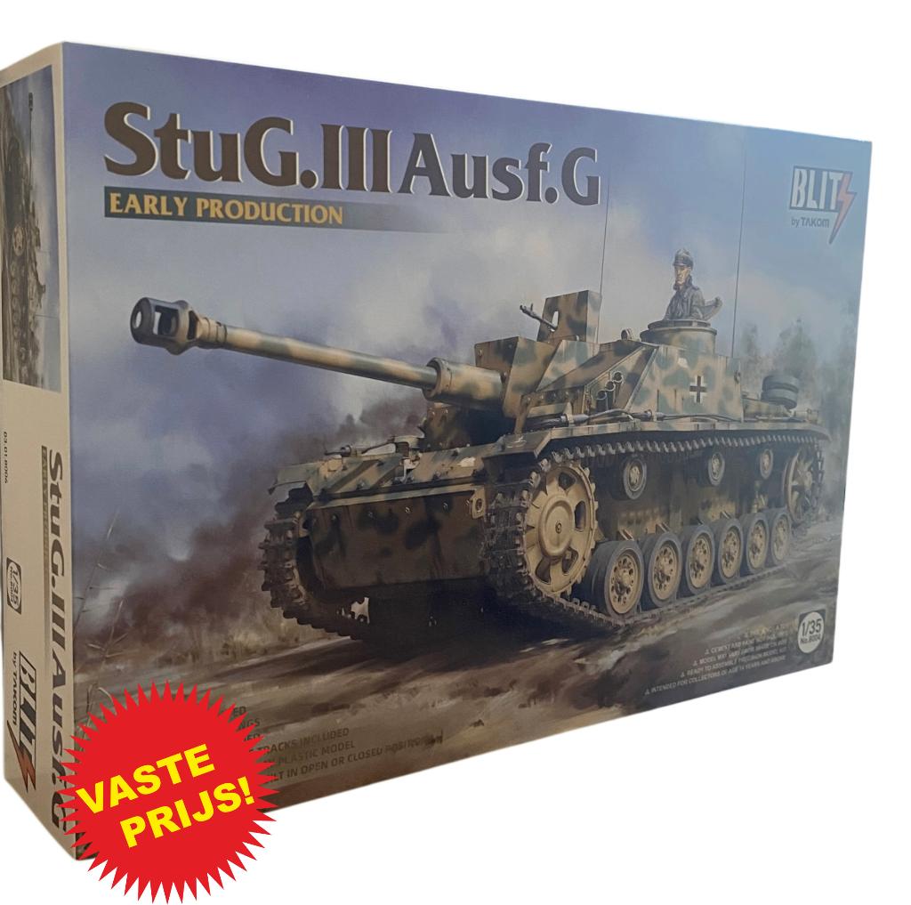 Stug III Ausf.G Early Production (Takom 8004) 1/35, Overige merken, Tank, 1:32 tot 1:50, Nieuw