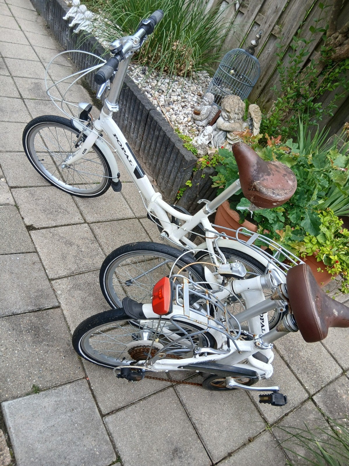 Popal vouwfietsen opknappers 2 stuks, wit, 20 inch wielen, Ophalen, Gebruikt, 20 inch of meer