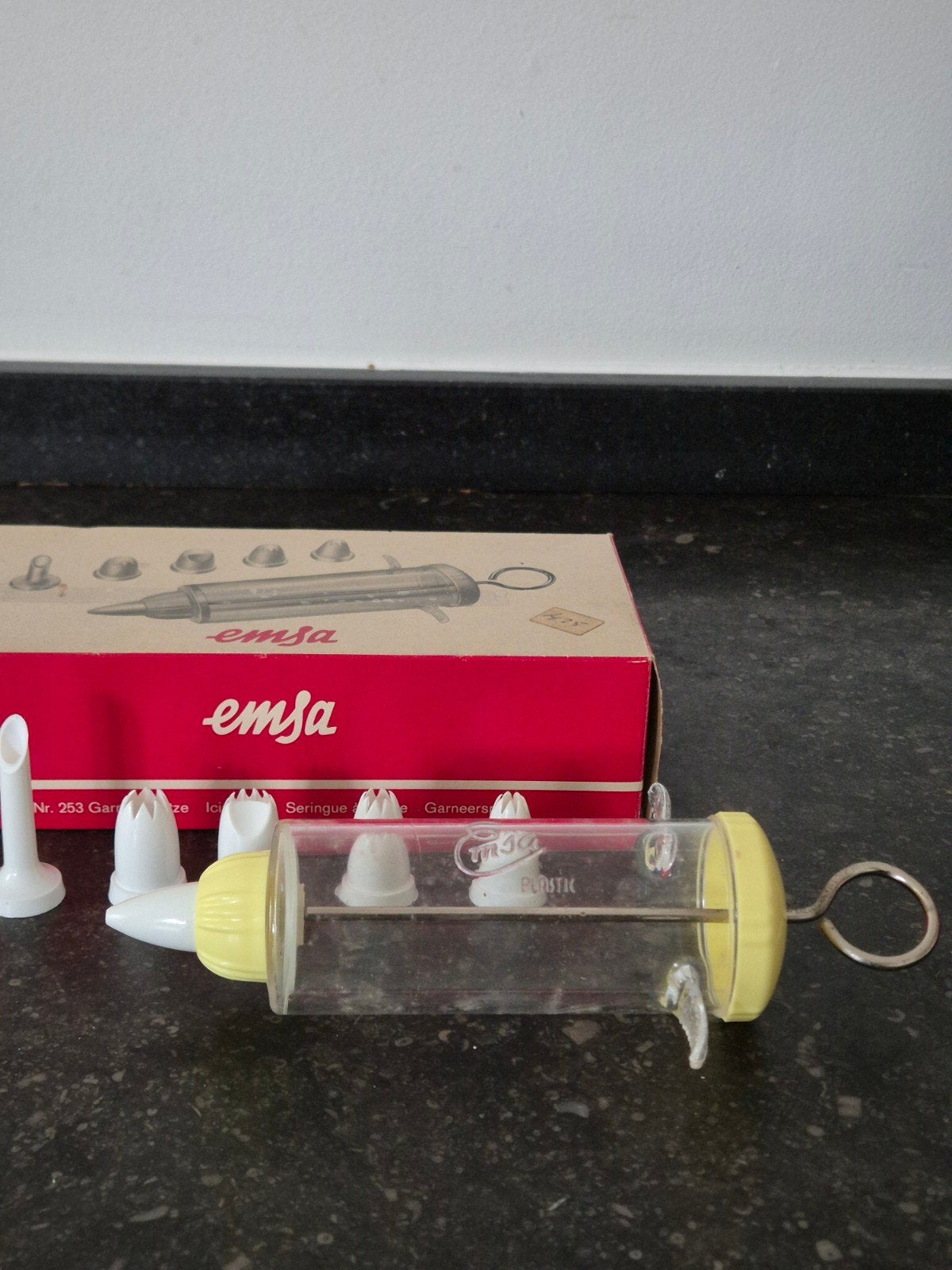 Vintage Emsa garneerspuit set, Ophalen of Verzenden, Overige typen