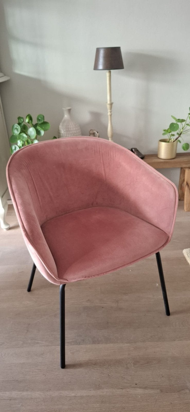 Eetkamerstoel oud roze, Huis en Inrichting, Stoelen, Ophalen, Twee, Overige kleuren, Zo goed als nieuw
