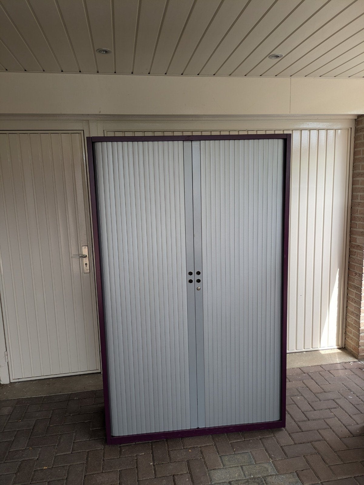 Gispen Aachiefkast metalen kast roldeurkast roldeur kast, Ophalen, 100 tot 150 cm, Zo goed als nieuw, 150 tot 200 cm
