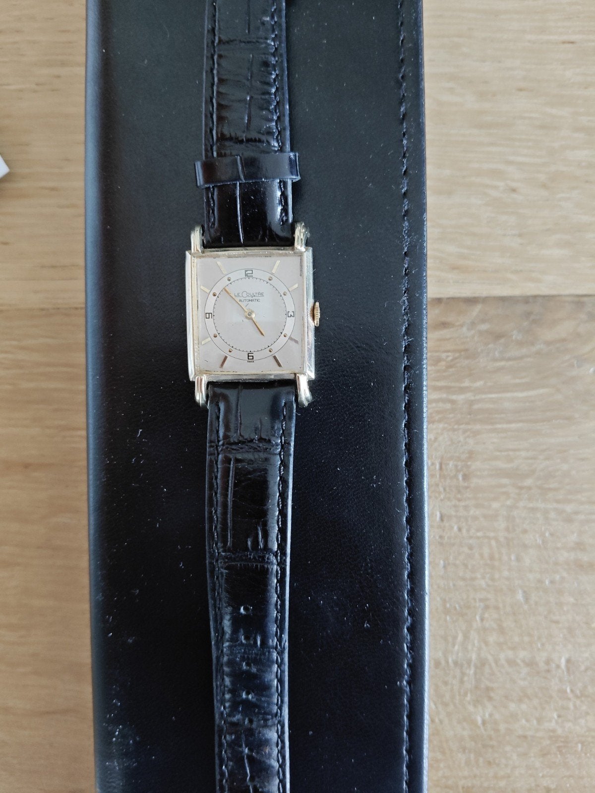 Jaeger LeCoultre Tank, Ophalen of Verzenden, Zwart