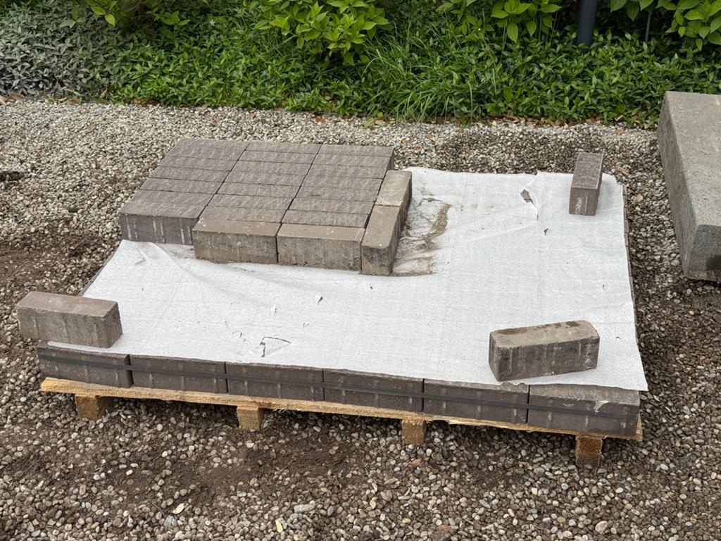 1m2 +/- 80 stuks Straight stone Old DF Bruin 7x21x8 cm, Ophalen, Klinkers, Nieuw, Minder dan 5 m²