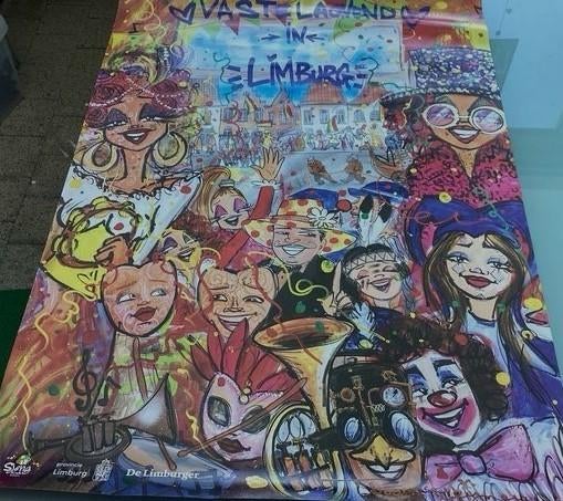 poster karnaval vastelaovond Limburg 2026, Verzamelen, Posters, Ophalen of Verzenden, Nieuw, A1 t/m A3, Overige onderwerpen