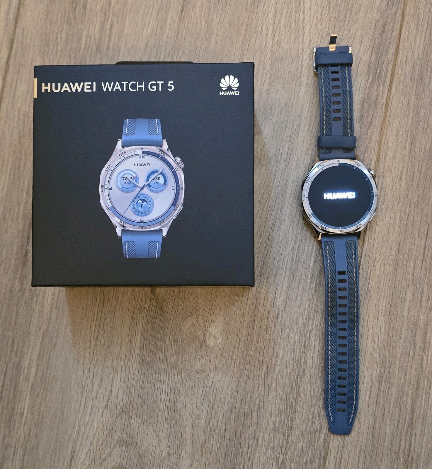 Huawei Watch GT 5 - Lange accuduur!, Gebruikt, Blauw, Ophalen of Verzenden, Android