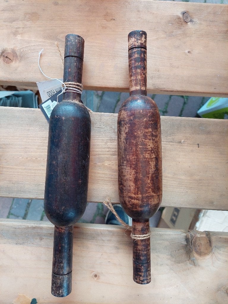 Decoratie rollers, ptmd, Hout, Vintage, Ophalen of Verzenden, Bruin
