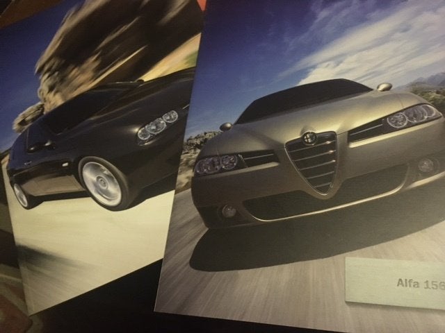 Alfa Romeo 156 of 159 brochure/auto folder '97 '98 '03 '05, Ophalen of Verzenden, Zo goed als nieuw, Alfa Romeo