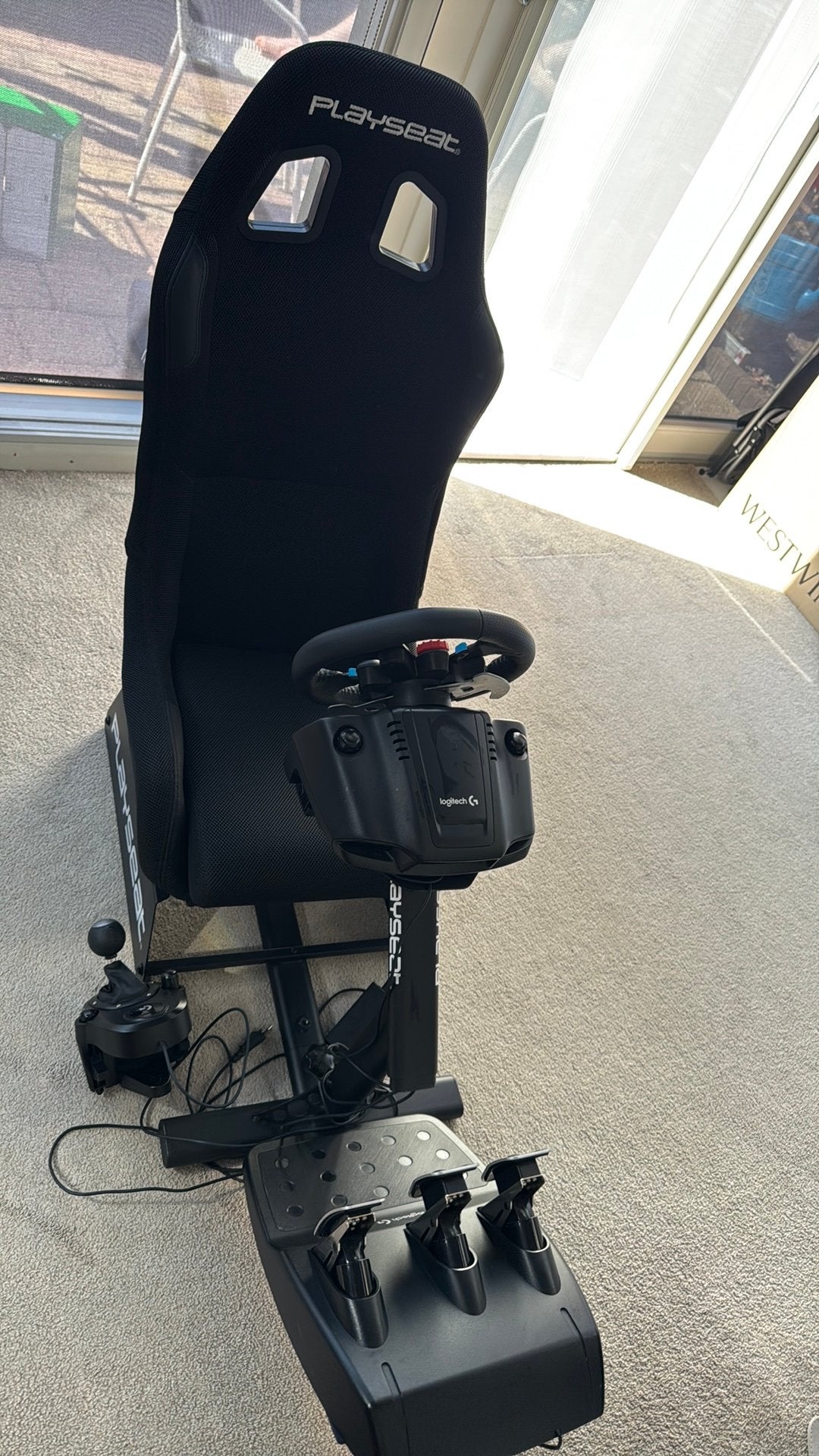 Playseat/ racestoel! Met logitech stuur en pedalen, Ophalen, Zo goed als nieuw, Playseat of Racestoel