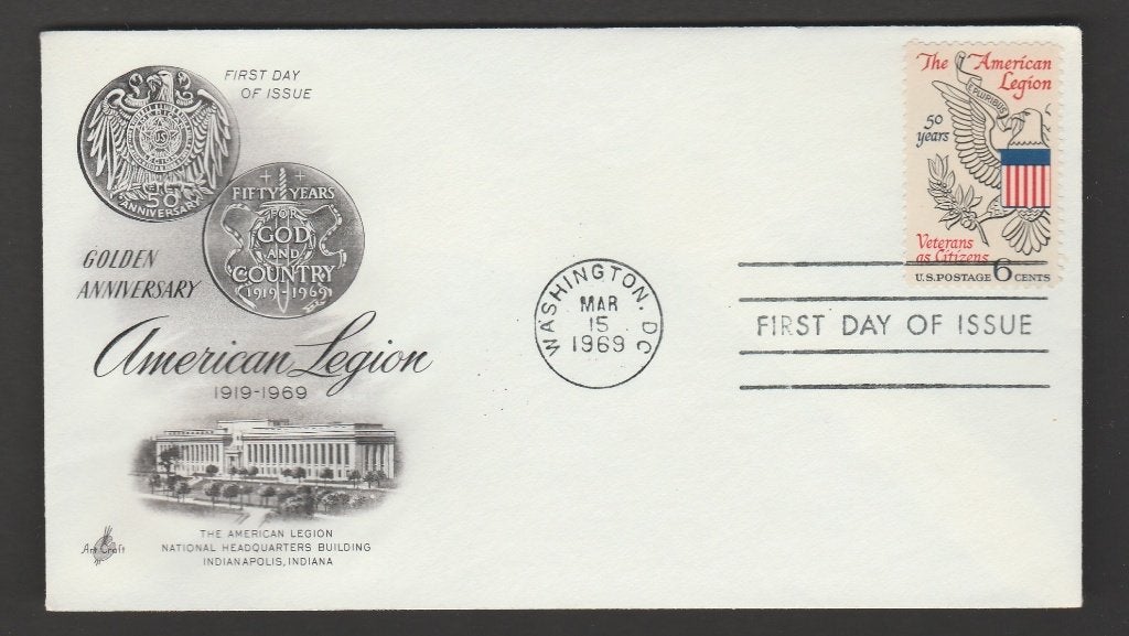 Verenigde Staten - FDC 100 jaar Amerikaans Legioen, Verzenden, Postfris, Noord-Amerika