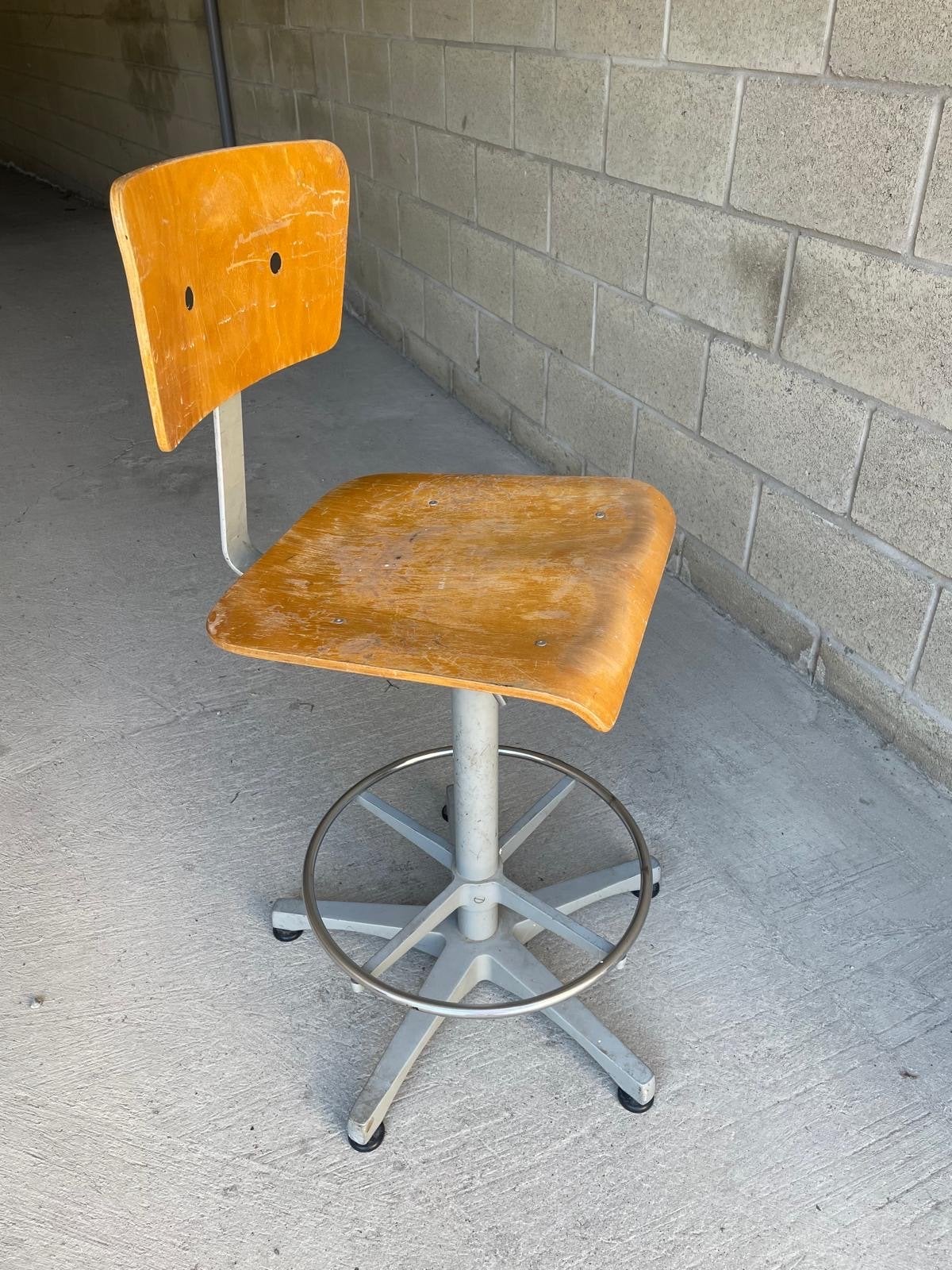 Vintage tekentafelstoel / bureaustoel, Antiek en Kunst, Ophalen