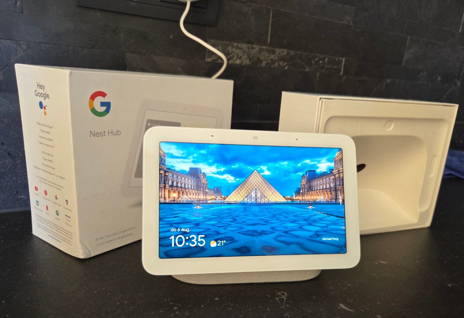 Google Nest Hub 2 - Smart Display met Google Assistent, Audio, Tv en Foto, Mediaspelers, Ophalen of Verzenden, Zo goed als nieuw