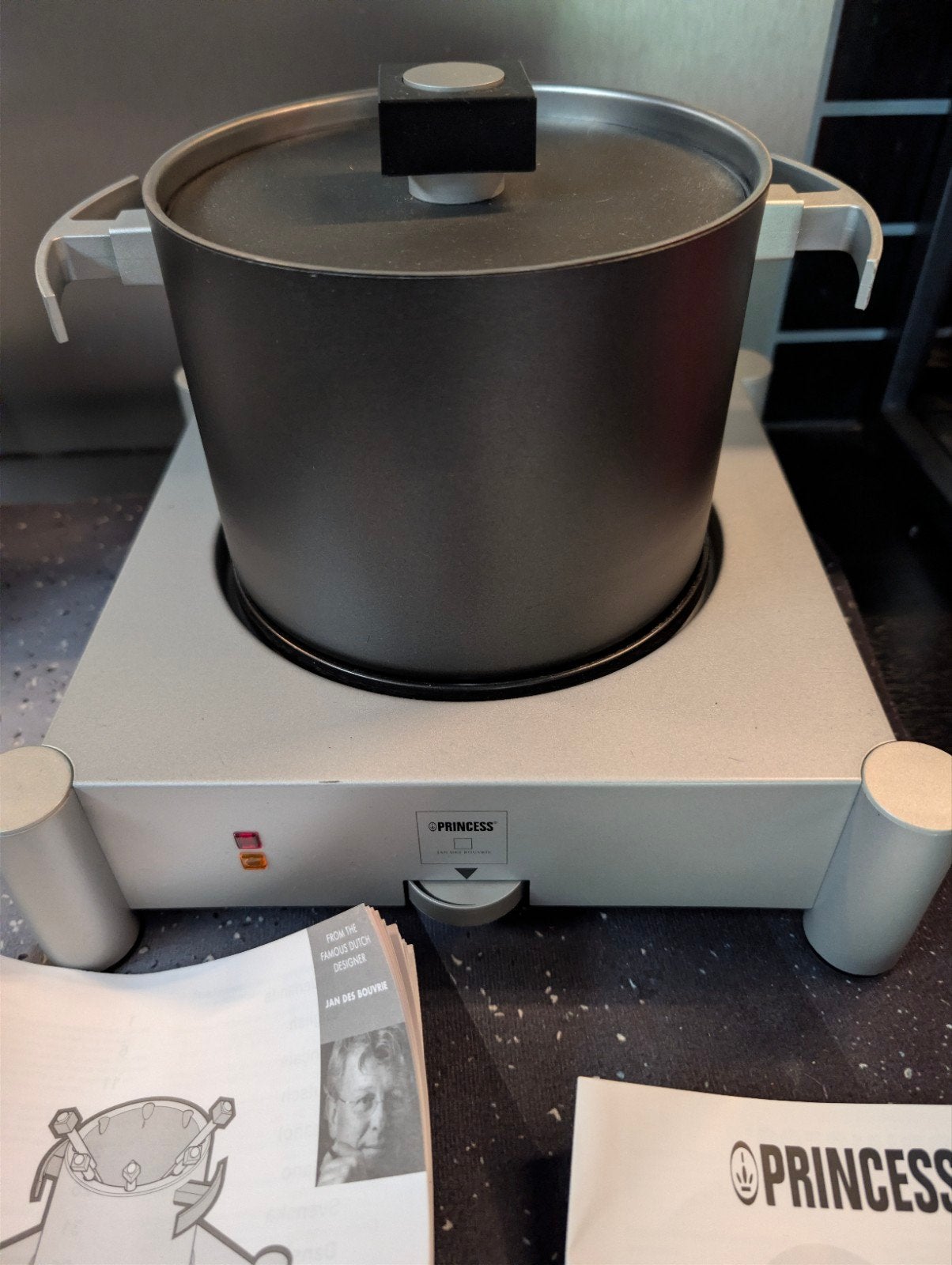 Princess Fonduepan - Jan des Bouvrie design, Witgoed en Apparatuur, Ophalen of Verzenden, Zo goed als nieuw, Elektrisch, Fondueset