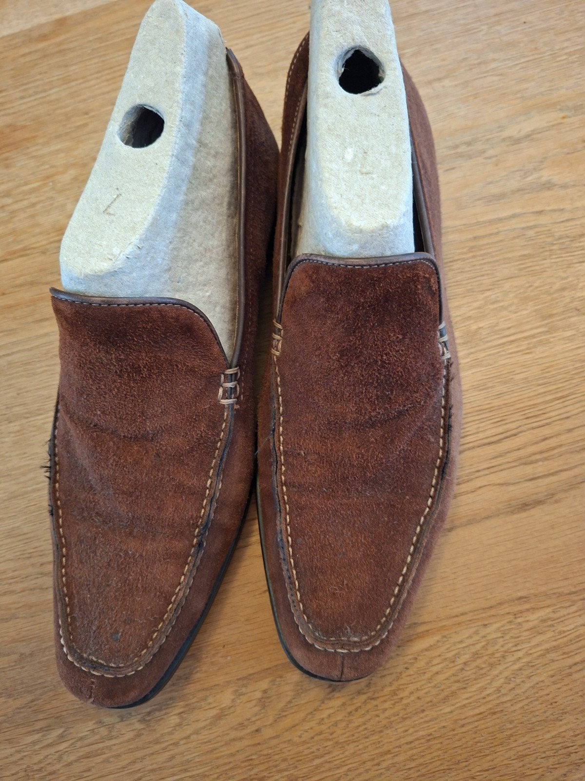 Hugo Boss loafers - Bruin suède - Maat 41, Loafers, Bruin, Ophalen of Verzenden, Hugo Boss