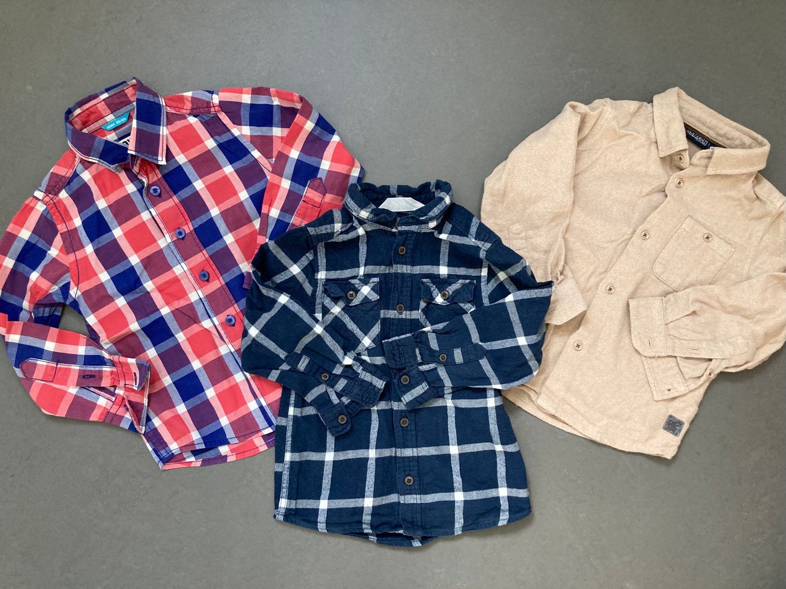 3 blousejes / overhemdjes, jongen, maat 98/104, Kinderen en Baby's, Ophalen of Verzenden, Gebruikt, Jongen, Overhemd of Blouse