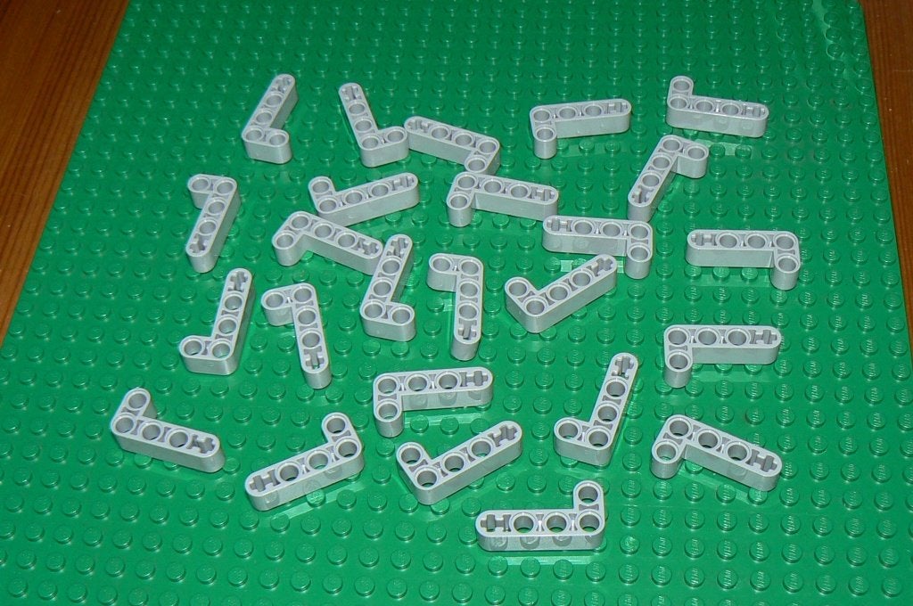 L1049 Technic 2x4 liftarm nieuwe kleur licht grijs 25 st., Lego, Nieuw, Ophalen of Verzenden, Technic