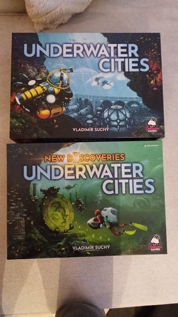 Bordspellen Underwater Cities + New Discoveries in 1 koop, Een of twee spelers, Ophalen of Verzenden, Nieuw