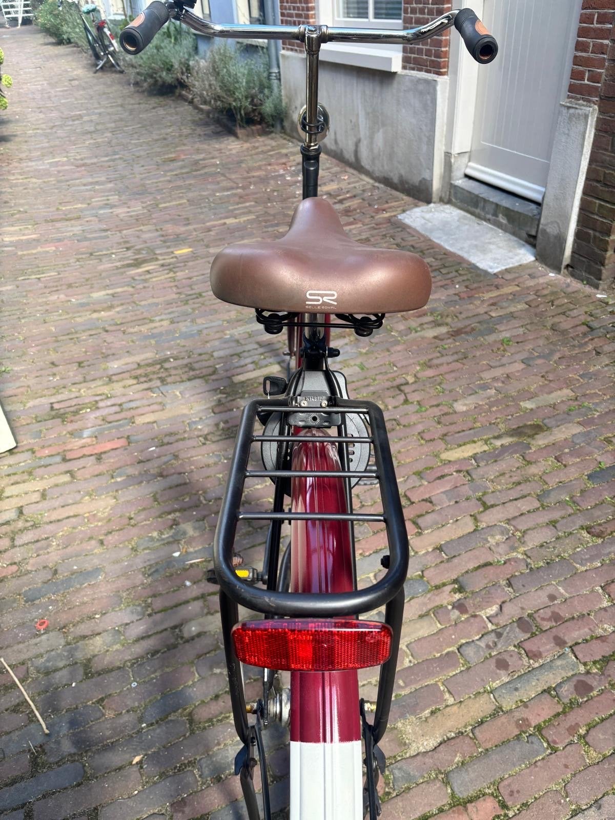Damesfiets met terugtraprem en bagagedrager, Fietsen en Brommers, Fietsen | Dames | Damesfietsen, Terugtraprem, Ophalen, Overige merken