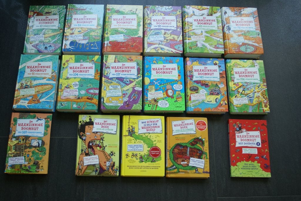 DE WAANZINNIGE BOOMHUT.. Diverse titels, Boeken, Ophalen of Verzenden, Zo goed als nieuw
