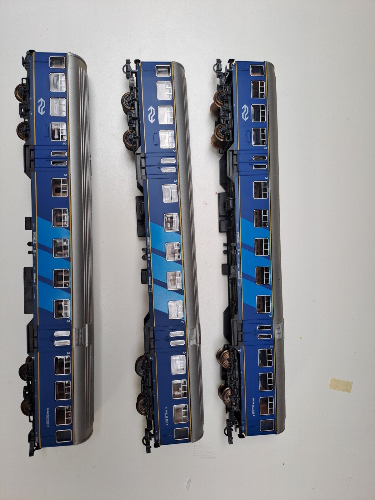 Set van 3 Roco modeltreinwagons - Blauw, Ophalen, Zo goed als nieuw, Roco