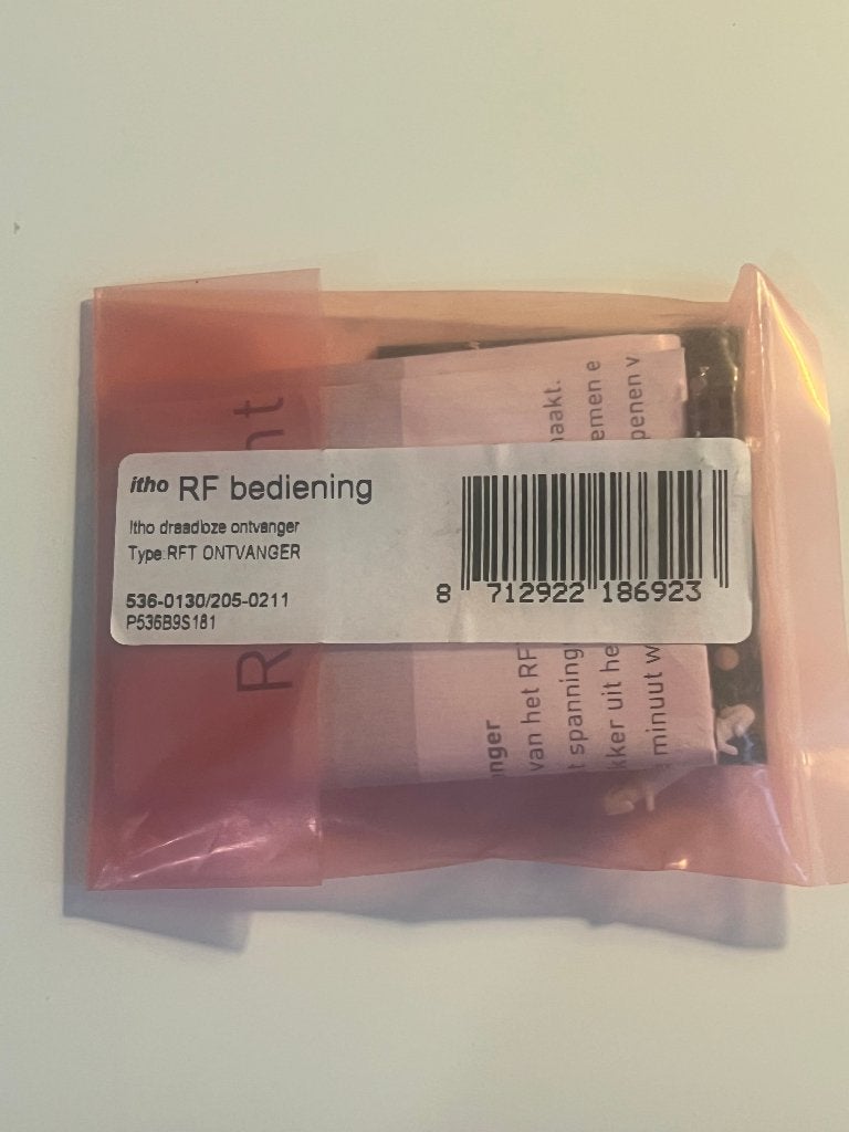 Itho Daalderop RFT - Draadloze ontvanger 536-0130, Ophalen of Verzenden, Nieuw, Afzuiger