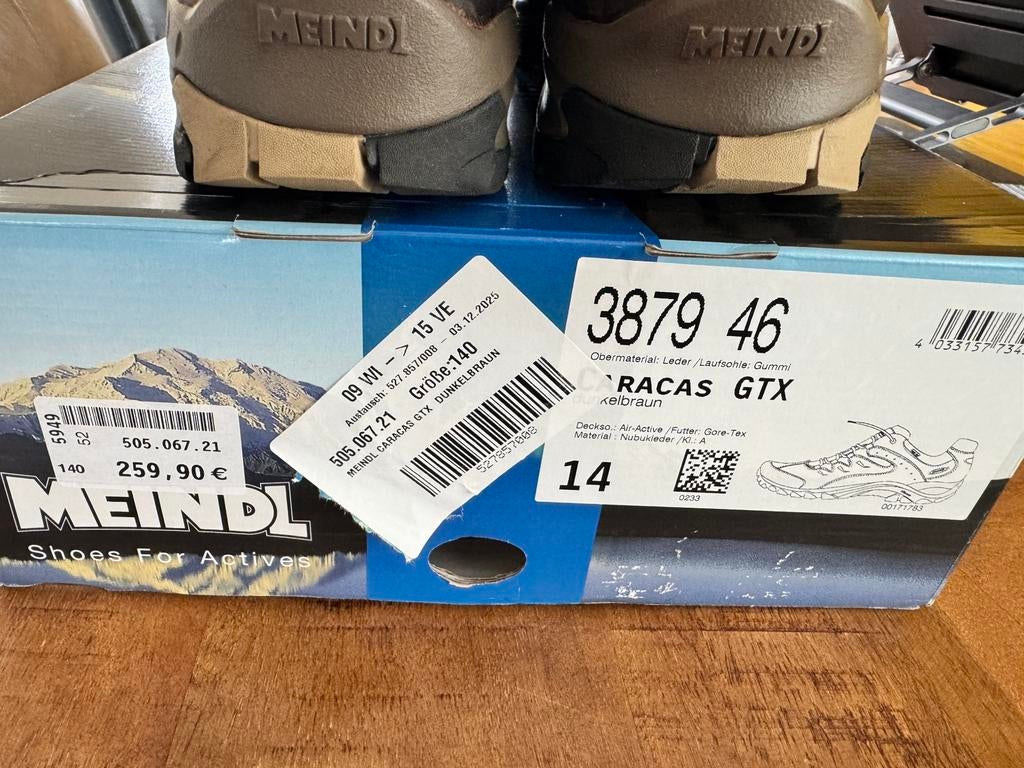 Nieuwe Meindl Caracas GTX, Sport en Fitness, Bergsport en Wandelen, Zo goed als nieuw, Schoenen, Ophalen of Verzenden
