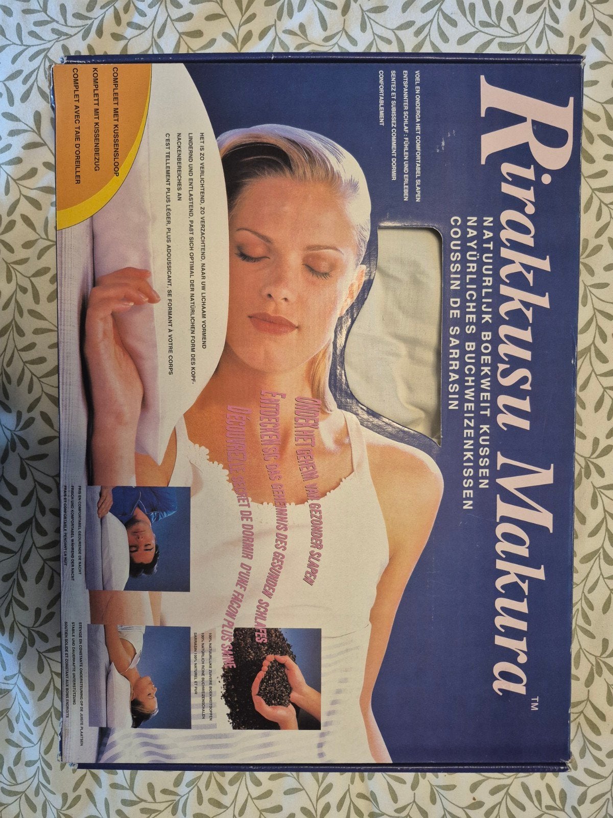 Boekweit kussen met hoes - Zo goed als nieuw, Eenpersoons, Wit, Overige materialen, Ophalen of Verzenden