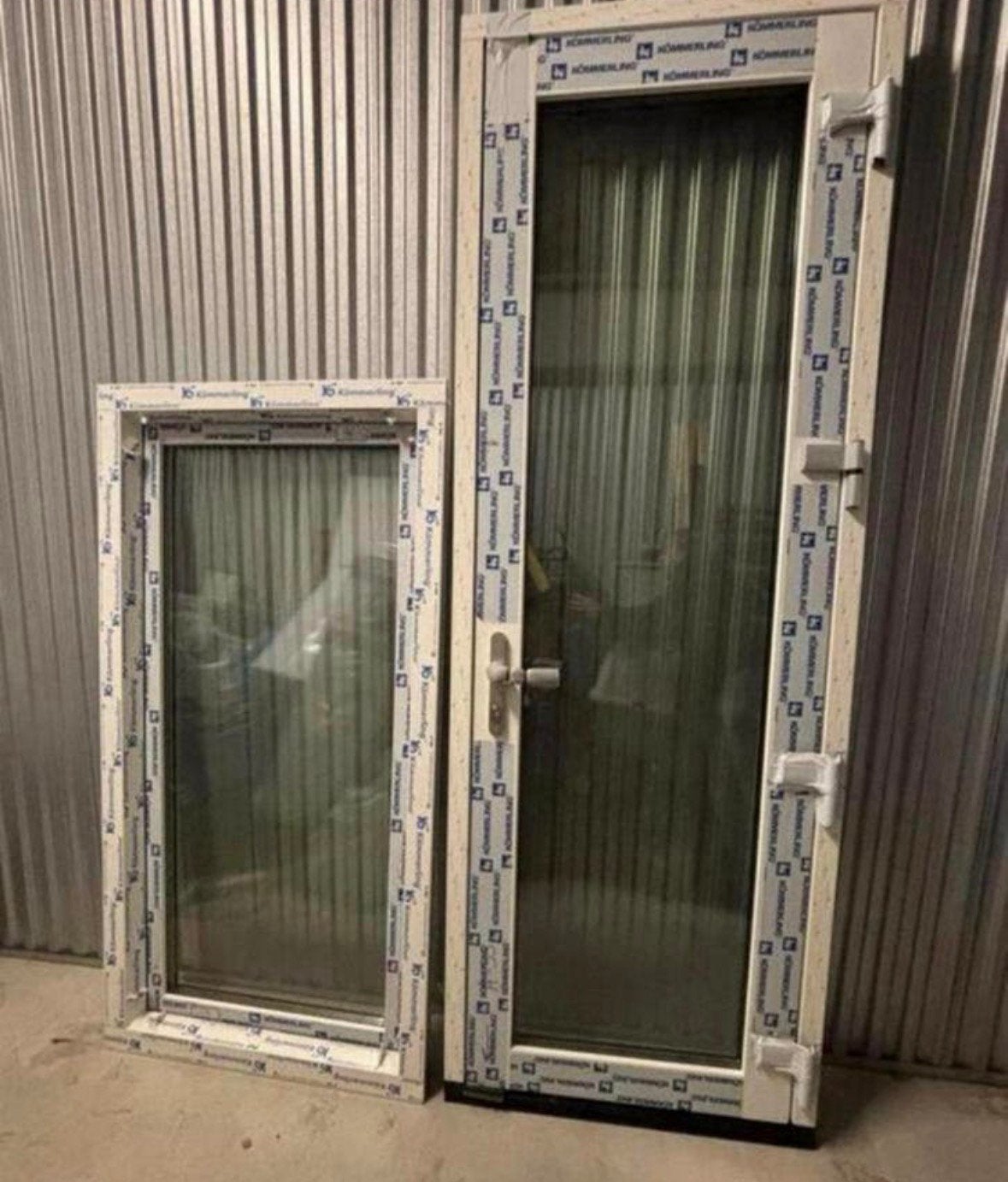 Deur 2480X880 Lb draai en draai kiepraam 1656X796, Kunststof, Raamkozijn, Nieuw, Inclusief glas