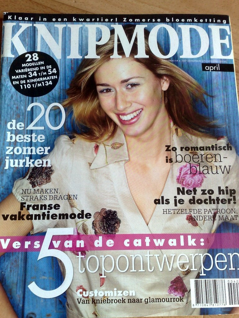 Knipmode april nr. 4 / 2007, Hobby en Vrije tijd, Verzenden, Zo goed als nieuw, Vrouw, Knipmode