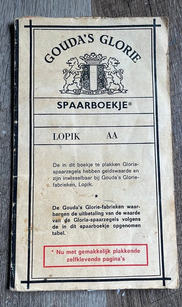 Oud spaarboekje Gouda’s Glorie Lopik AA, Ophalen, Overige typen
