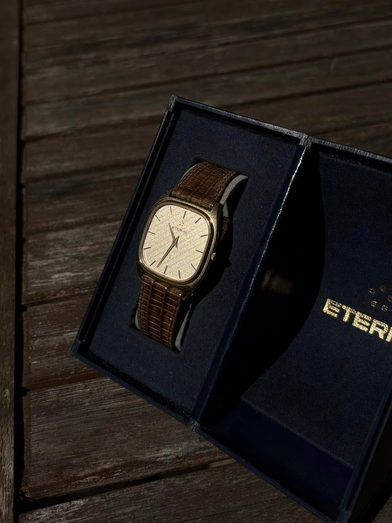 Eterna Matic Herenhorloge – 20 Micron Goud– Originele Gesp, Overige merken, Leer, Verzenden, Polshorloge